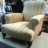 Vintage French Feedsack Fabric Chair