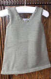 100 % NZ Wool Knit Dress: Khaki 6mth