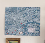 Felt Noticeboard 'Pin City': London or Paris