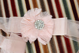 Pink Ribbon Belt: Diamante Button